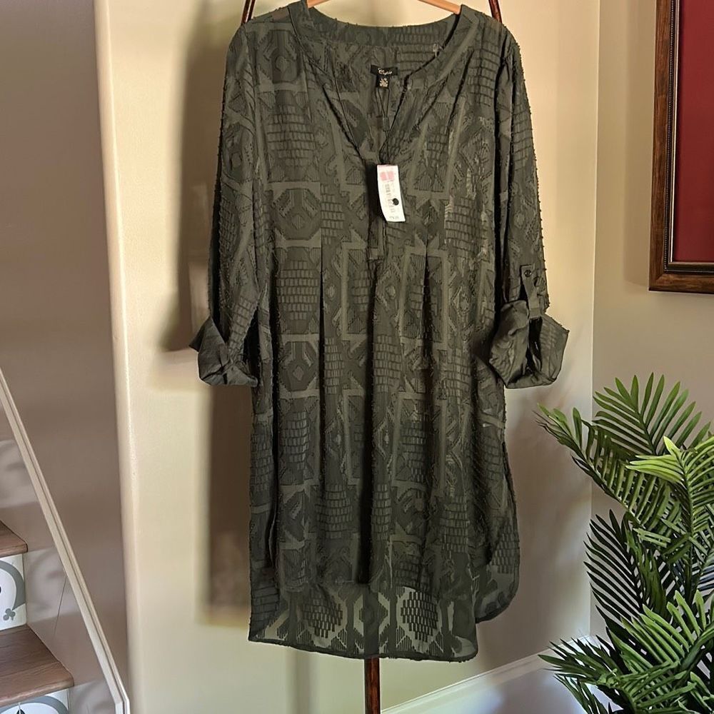 Olive Green Lace Dress NWT